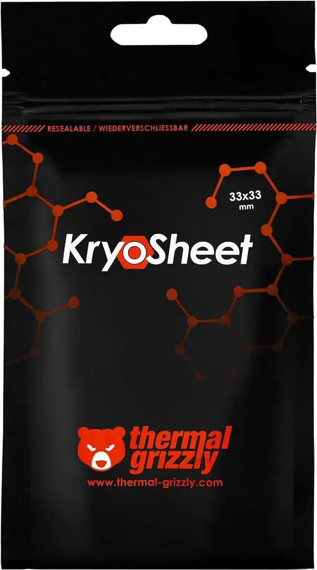 Alt view image 10 of 10 - Thermal Grizzly KryoSheet Graphene Thermal Pad - 33 x 33 mm