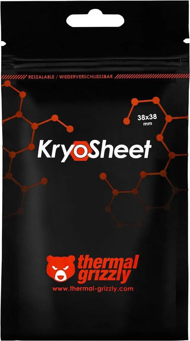 Alt view image 13 of 13 - Thermal Grizzly KryoSheet 38 mm x 38 mm Thermal Pad
