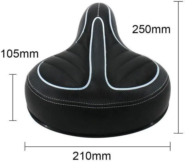 Alt view image 7 of 7 - Comfort Wide Big Bum Soft Gel E-bike Bicycle Saddle Seat Air Cushion Gel Pad