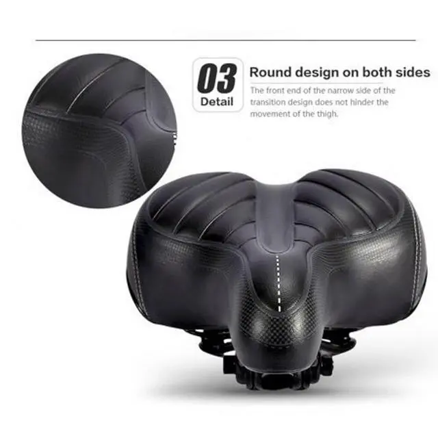 Alt view image 5 of 7 - Comfort Wide Big Bum Soft Gel E-bike Bicycle Saddle Seat Air Cushion Gel Pad
