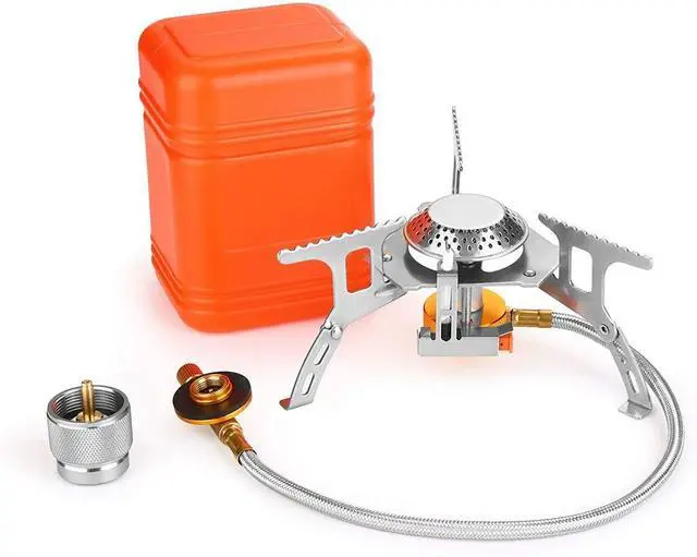 Main image of 3700W Portable Backpacking Camping Gas Stove with Piezo Ignition Burner Case