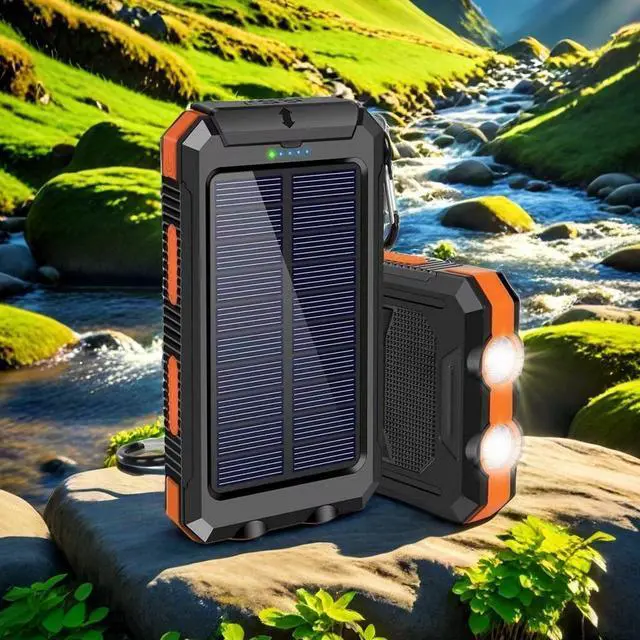 Alt view image 2 of 7 - Super Solar Power Bank Charger USB Portable Charger Power Bank For Cell Phone