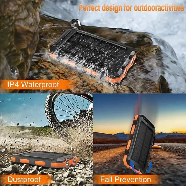Alt view image 3 of 7 - Super Solar Power Bank Charger USB Portable Charger Power Bank For Cell Phone