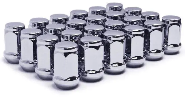 Main image of Set of 20 1/2" Lug Nuts Chrome Acorn Bulge Wheel Nut Closed End Lugnuts 1/2x20