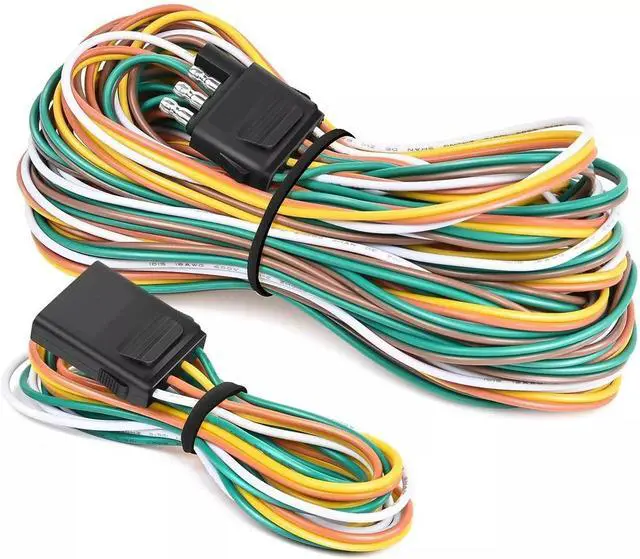 Alt view image 3 of 7 - 25' 4 Pin Flat Trailer Wiring Harness Kit Wishbone Style for Trailer Tail Lights