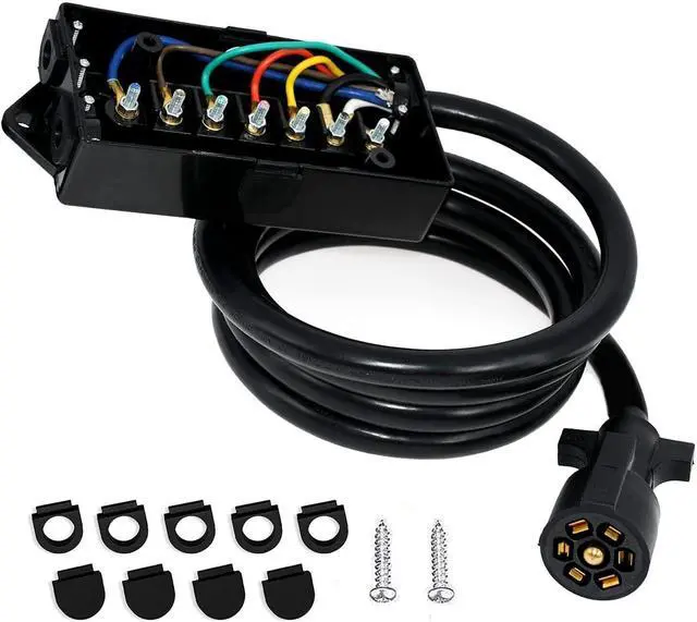 Main image of 7 Way Trailer Plug Weatherproof Trailer Wiring Harness 7 Pin Trailer Connector