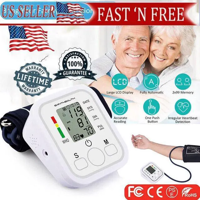 Main image of 2024 Digital Automatic Blood Pressure Monitor Upper Arm BP Machine Heart Rate MM