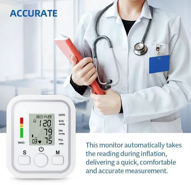 Alt view image 3 of 7 - 2024 Digital Automatic Blood Pressure Monitor Upper Arm BP Machine Heart Rate MM