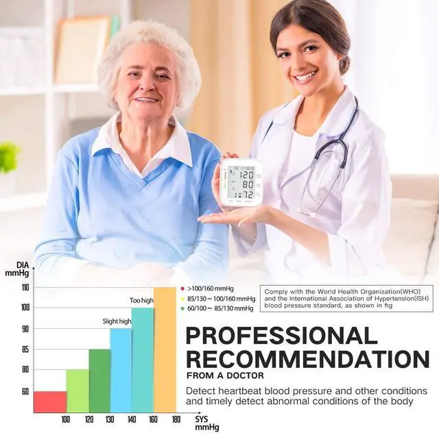 Alt view image 4 of 7 - 2024 Digital Automatic Blood Pressure Monitor Upper Arm BP Machine Heart Rate MM