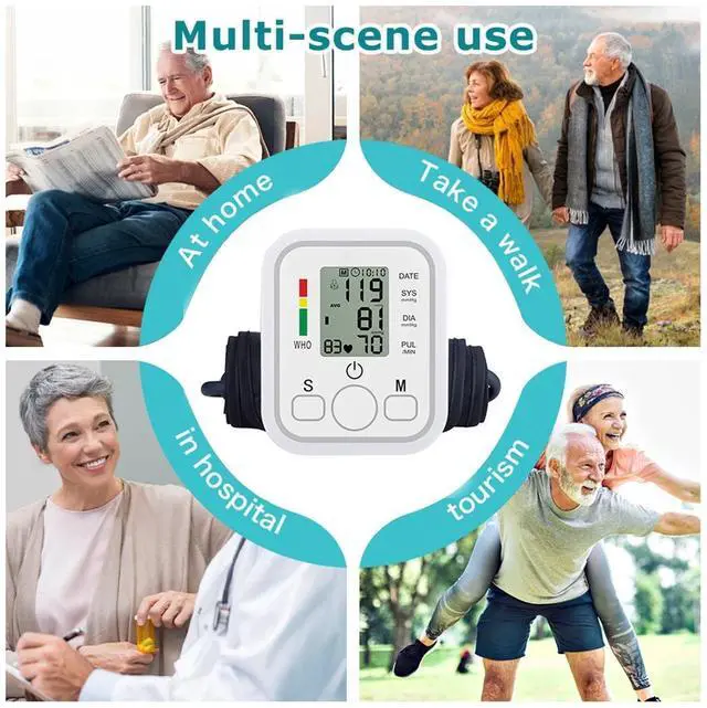 Alt view image 6 of 7 - 2024 Digital Automatic Blood Pressure Monitor Upper Arm BP Machine Heart Rate MM