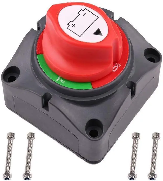 Main image of 12V Battery Disconnect Rotary Switch Cut On/Off Set for Car SUV RV Marine Boat
