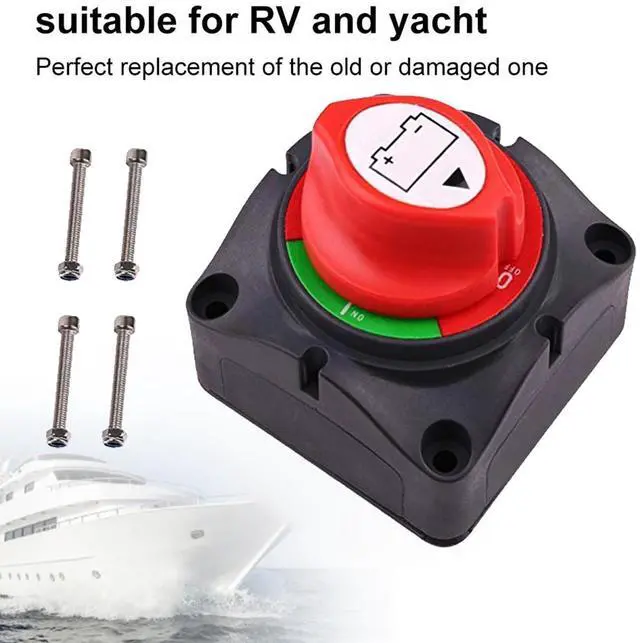 Alt view image 6 of 7 - 12V Battery Disconnect Rotary Switch Cut On/Off Set for Car SUV RV Marine Boat