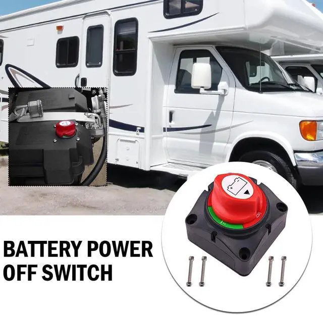 Alt view image 7 of 7 - 12V Battery Disconnect Rotary Switch Cut On/Off Set for Car SUV RV Marine Boat