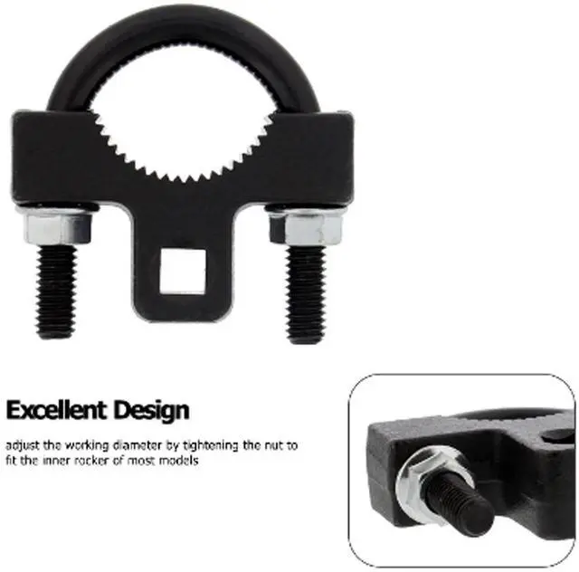 Alt view image 3 of 7 - 3/8" Inner Tie Rod Tool Remover Removal Low-Profile Turner Installer Car Repair