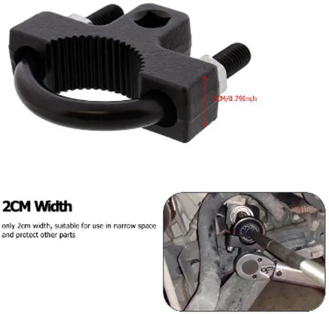 Alt view image 4 of 7 - 3/8" Inner Tie Rod Tool Remover Removal Low-Profile Turner Installer Car Repair