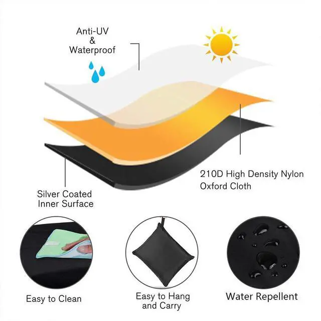 Alt view image 4 of 7 - 55" Universal Riding Lawn Mower Tractor Cover Waterproof UV Resistant Garden