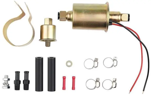 Alt view image 5 of 7 - 12V 12S Universal Electric Fuel Pump Inline Low Pressure 5/16" 5-9PSI Gas E8012S