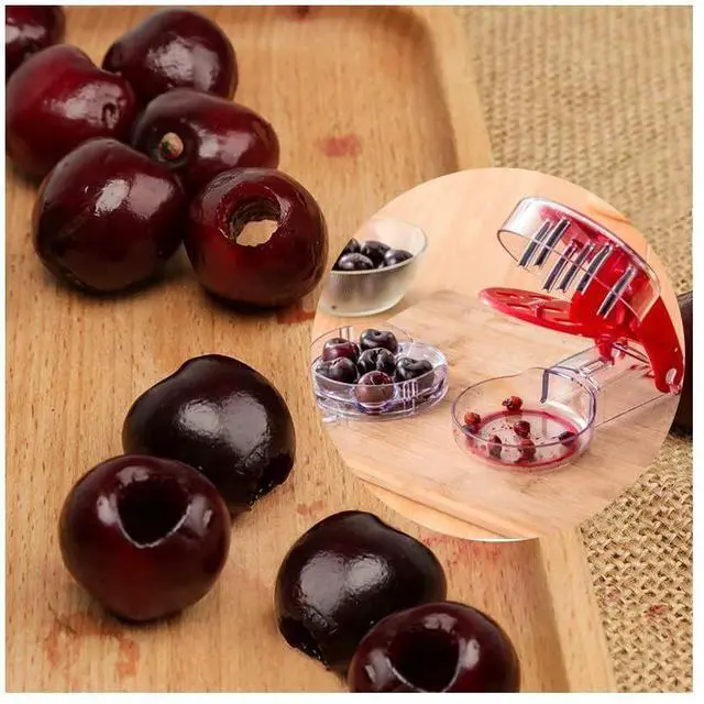 Alt view image 4 of 7 - Pitter Stone Seed Remover Cherry Olive Pits Tool Kitchen Corer Fruit Core Stoner