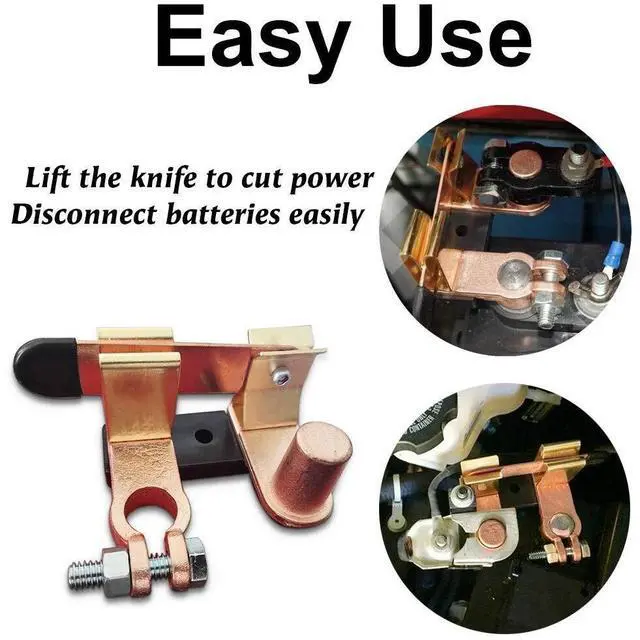Alt view image 5 of 7 - Knife Blade Switch Battery Disconnect Top Post HEAVY DUTY SHUT OFF Car 12/24V