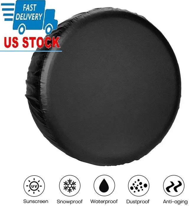 Main image of 13" DIY trailer Spare tire tyre Wheel Cover Protect Case Pure Black Brand New S