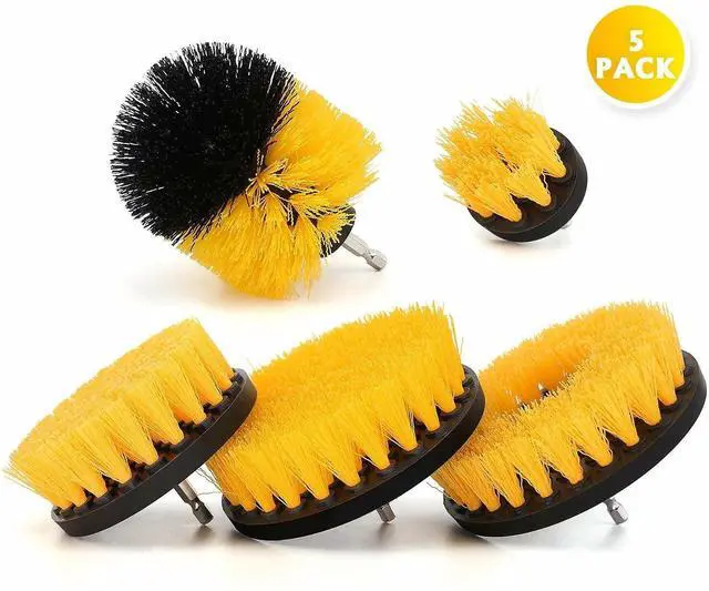 Main image of 5 Pack Drill Brush Attachments Power Cleaning Kit Scrubber Brush for Carpet, Car