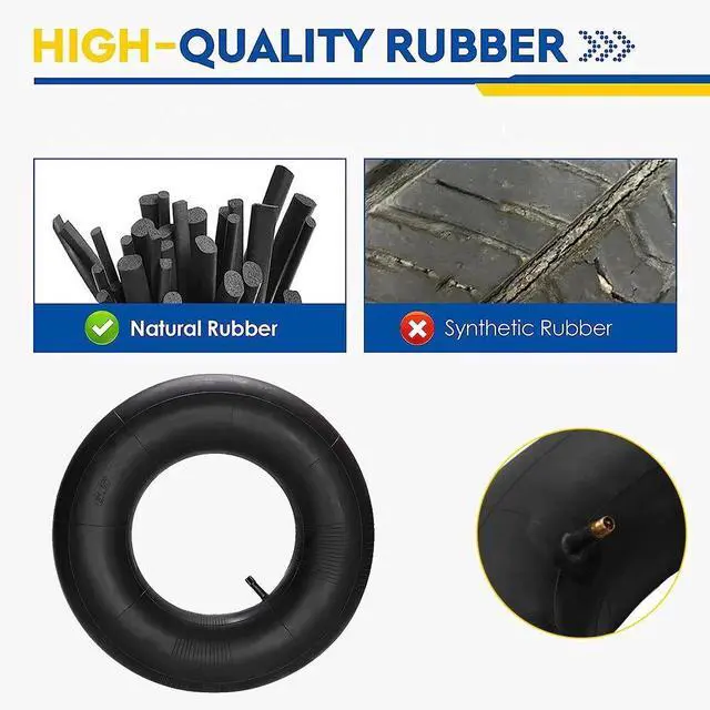 Alt view image 4 of 7 - 1 Pair 16x6.50-8 Tubes 16X6.5-8 16X650-8 Mower Tire Inner Tube TR13 Heavy Duty