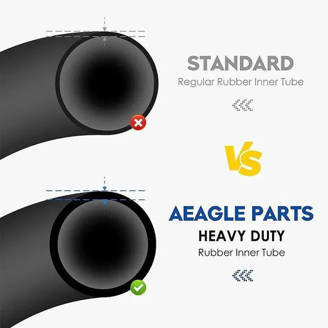 Alt view image 6 of 7 - 1 Pair 16x6.50-8 Tubes 16X6.5-8 16X650-8 Mower Tire Inner Tube TR13 Heavy Duty
