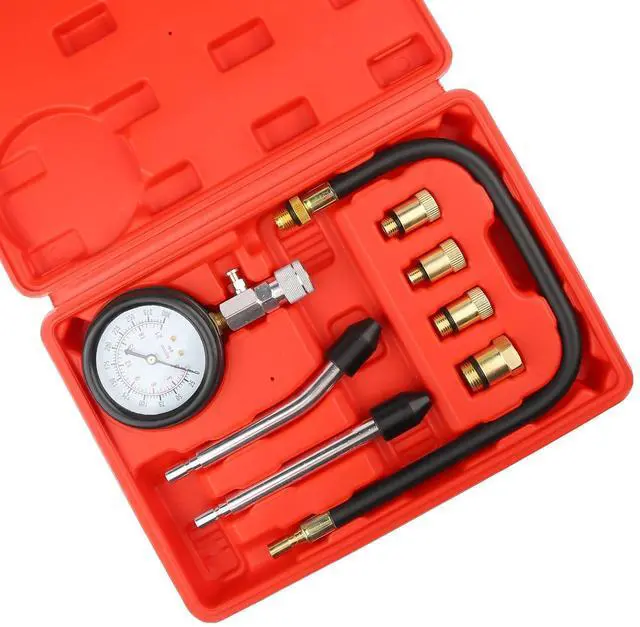 Alt view image 4 of 7 - Petrol Engine Cylinder Compression Tester Kit for Automotive Motorcycle Tool Kit