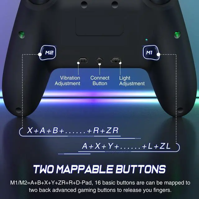 Alt view image 3 of 7 - Pro Wireless Controller For Nintendo Switch OLED/LITE Controller Gamepad
