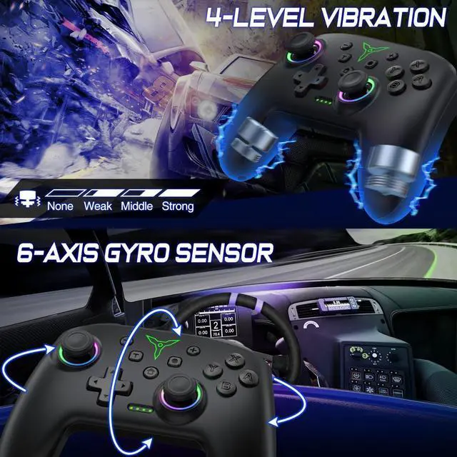Alt view image 6 of 7 - Pro Wireless Controller For Nintendo Switch OLED/LITE Controller Gamepad