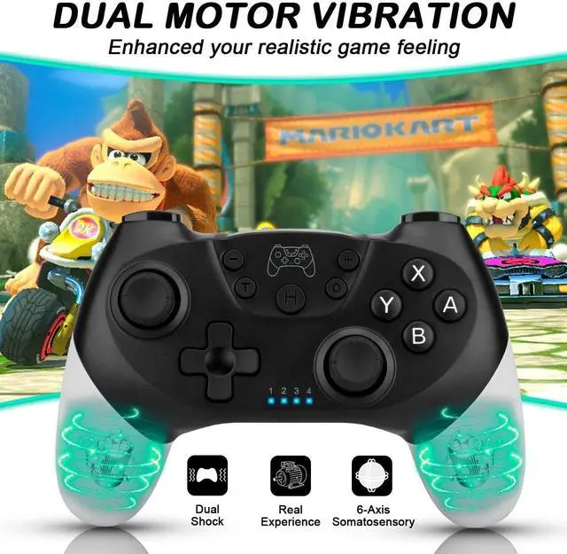 Alt view image 3 of 7 - Pro Wireless Controller For Nintendo Switch OLED/LITE Controller Gamepad
