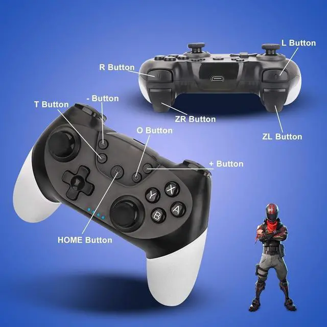 Alt view image 6 of 7 - Pro Wireless Controller For Nintendo Switch OLED/LITE Controller Gamepad
