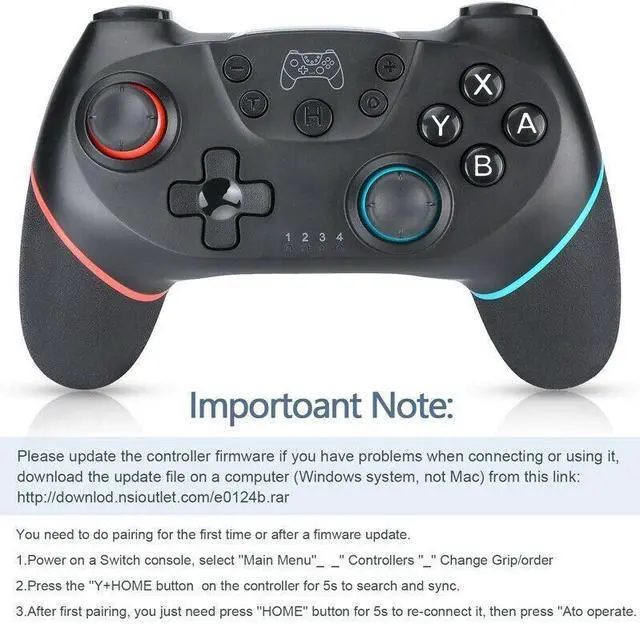 Alt view image 4 of 7 - Wireless Pro Controller Gamepad For Nintendo Switch Joypad Joystick Remote