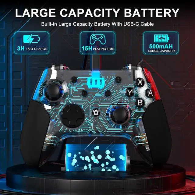 Alt view image 6 of 7 - Pro Wireless Game Controller Gamepad Joystick Remote For Nintendo Switch / Lite