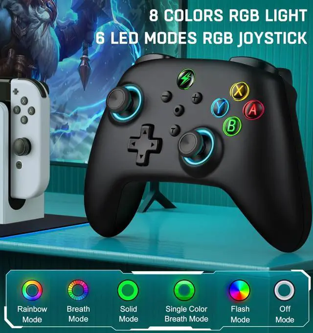 Alt view image 2 of 7 - For Nintendo Switch Wireless Pro Controller Gamepad Joypad Joystick Remote