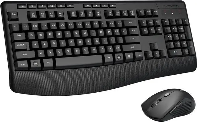 Main image of Wireless Keyboard and Mouse Combo,  2.4GHz Full Sized Ergonomic Wireless