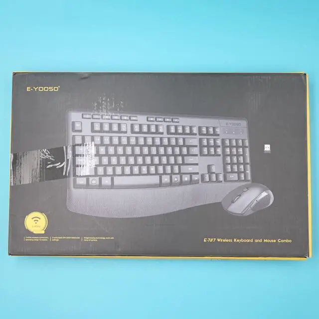 Alt view image 5 of 5 - Wireless Keyboard and Mouse Combo,  2.4GHz Full Sized Ergonomic Wireless