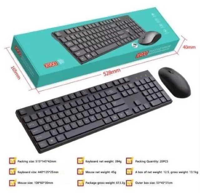 Alt view image 4 of 7 - Wireless Keyboard and Mouse Combo, 2.4GHz Ergonomic Slim Quiet For Windows