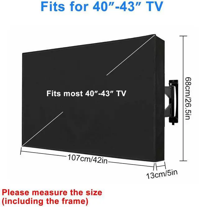 Alt view image 6 of 7 - 40-43 inch Outdoor TV Cover Fitted Waterproof Weatherproof Television Protector