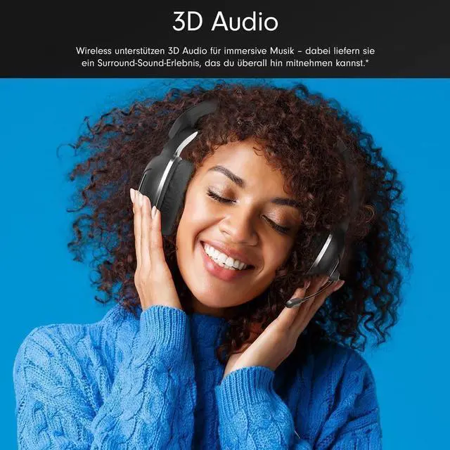 Alt view image 3 of 7 - Wantek Bluetooth Headphones with Mic Foldable Wired Wireless Gaming Headset