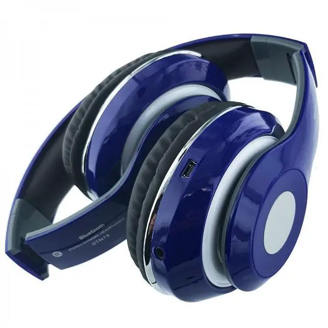Alt view image 2 of 5 - Bluetooth Wireless with Mic FM Tuner Memory Card Slot Over Ear Headset Headphone