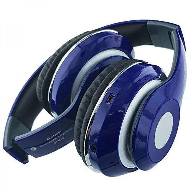 Alt view image 4 of 5 - Bluetooth Wireless with Mic FM Tuner Memory Card Slot Over Ear Headset Headphone