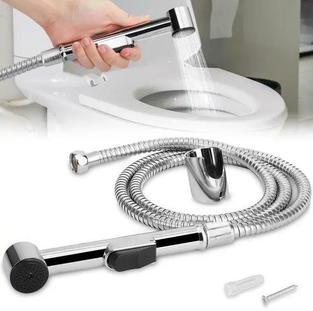 Main image of Hand Held Toilet Bidet Sprayer Bathroom Shower Water Spray Head w/1.5m Hose Part