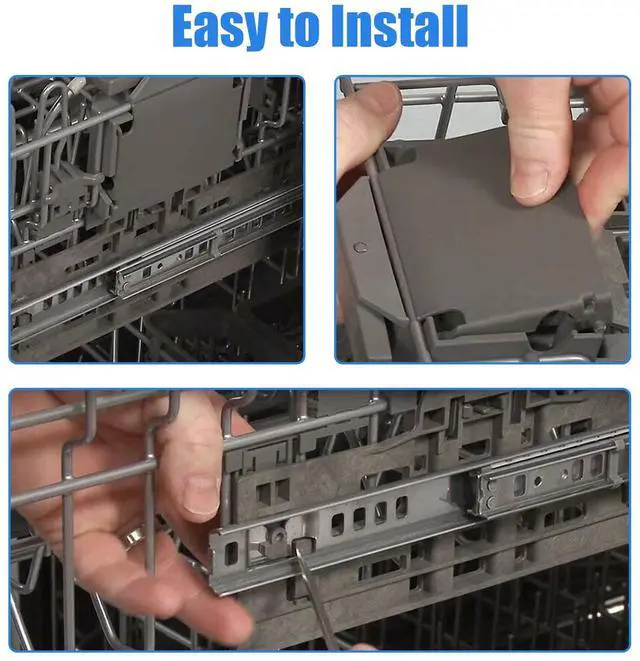 Alt view image 5 of 7 - 8 Pcs Upgraded Dishwasher Top Rack Adjuster Replacements Parts Kit For W10546503