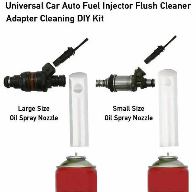Alt view image 3 of 7 - Universal Vehicle Fuel Injector Flush Cleaner Adapter DIY Kit Car Cleaning Tool