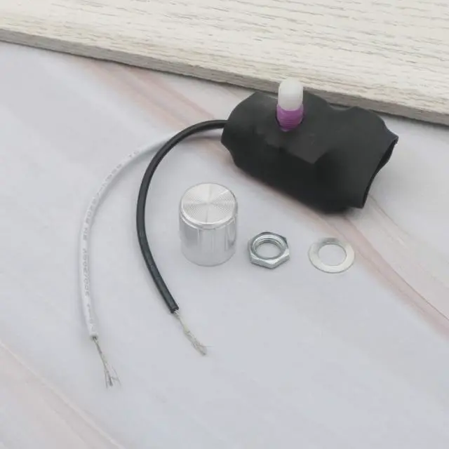 Alt view image 5 of 7 - 3A Dimmer Switch Dimmer Rotary Switch with Aluminum Knob for Table Lamp