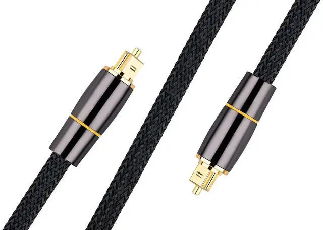 Alt view image 2 of 7 - WISDUM 24K Gold-Plated Toslink Cable 6ft - Digital Optical Audio Cable for Soundbar, TV, PS5, Xbox, Home Theater (Samsung Compatible),3.3 ft.