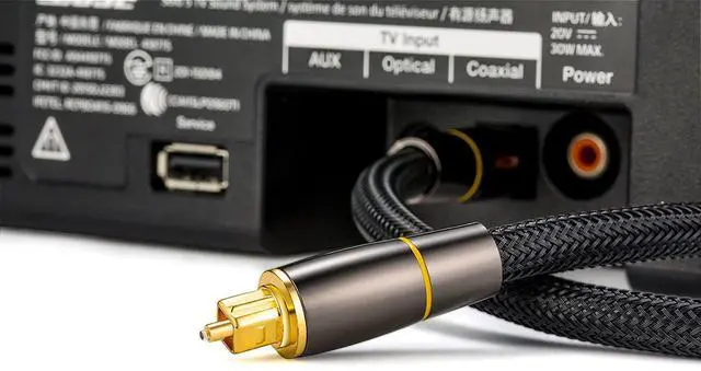 Alt view image 4 of 7 - WISDUM 24K Gold-Plated Toslink Cable 6ft - Digital Optical Audio Cable for Soundbar, TV, PS5, Xbox, Home Theater (Samsung Compatible),3.3 ft.