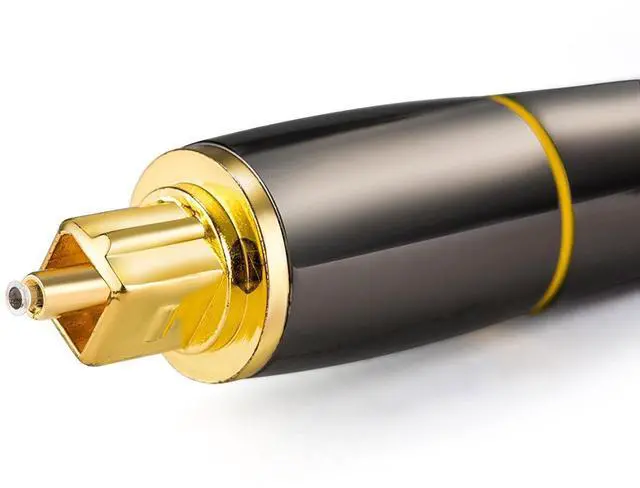 Alt view image 3 of 7 - WISDUM 24K Gold-Plated Toslink Cable 6ft - Digital Optical Audio Cable for Soundbar, TV, PS5, Xbox, Home Theater (Samsung Compatible),3.3 ft.