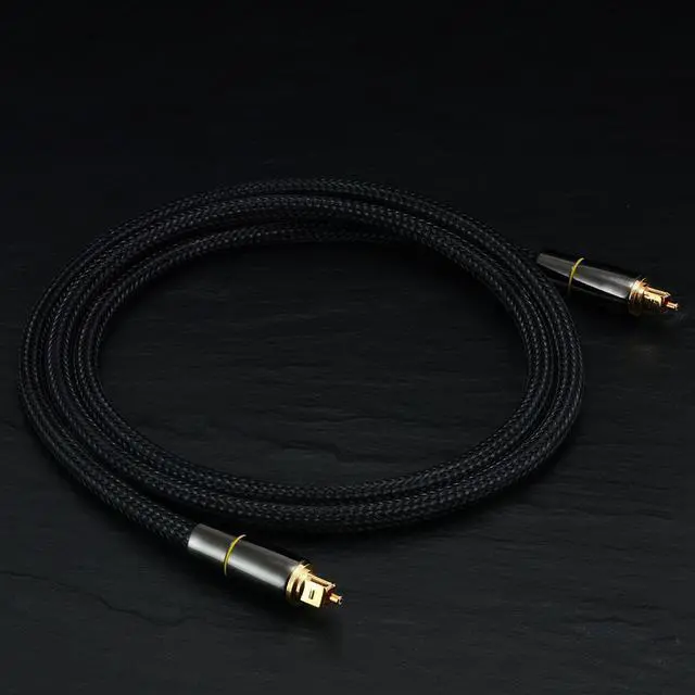 Alt view image 7 of 7 - WISDUM 24K Gold-Plated Toslink Cable 6ft - Digital Optical Audio Cable for Soundbar, TV, PS5, Xbox, Home Theater (Samsung Compatible),3.3 ft.